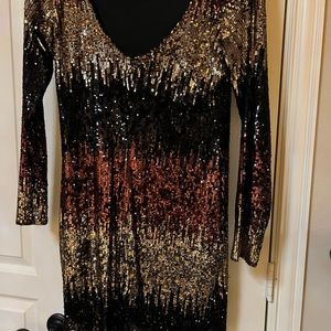 Gorgeous sequined party dress. Size 14/Large fits like a 10. NWOT. Never worn.